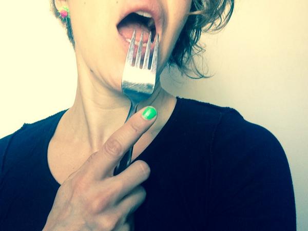 Tick2eternity's tweet photo. Join us in posting your most creative selfie pics with a fork. Use the hashtag #PutAForkInIt http://t.co/04XSV5BWqt