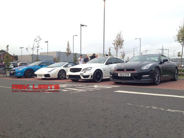 Revlimits1's tweet image. The noise of these cars through a tunnel was insane. #revlimits #Nissan #Lamborghini #MercedesBenz