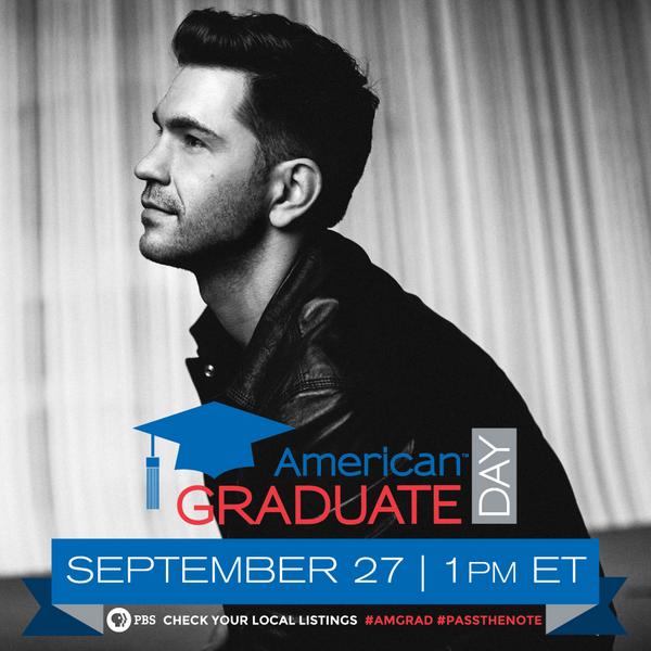 andygrammer's tweet image. TODAY at 1pm ET... tune into @PBS and see me on #AmGrad for @Vh1SaveTheMusic. #PassTheNote