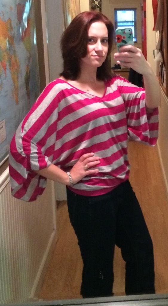 ThreadySetGo's tweet image. Newly-sewn sparkly top. #Simplicity pattern 2804, fabric from @JoAnn_Stores