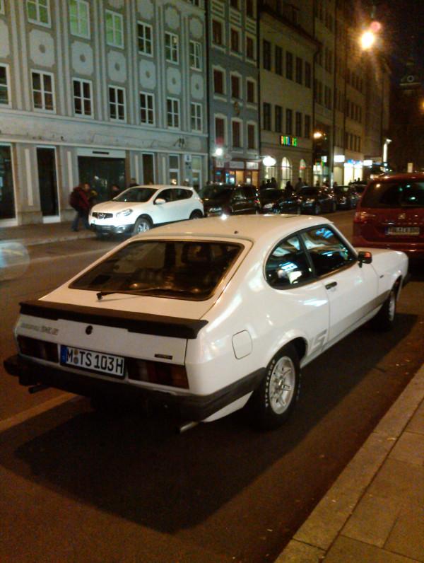 nonabona's tweet photo. the classic white #Ford #Capri with #Firestone tires, #PonyCar #car #cars #CarsOfMunich http://t.co/FSD0fSYViD