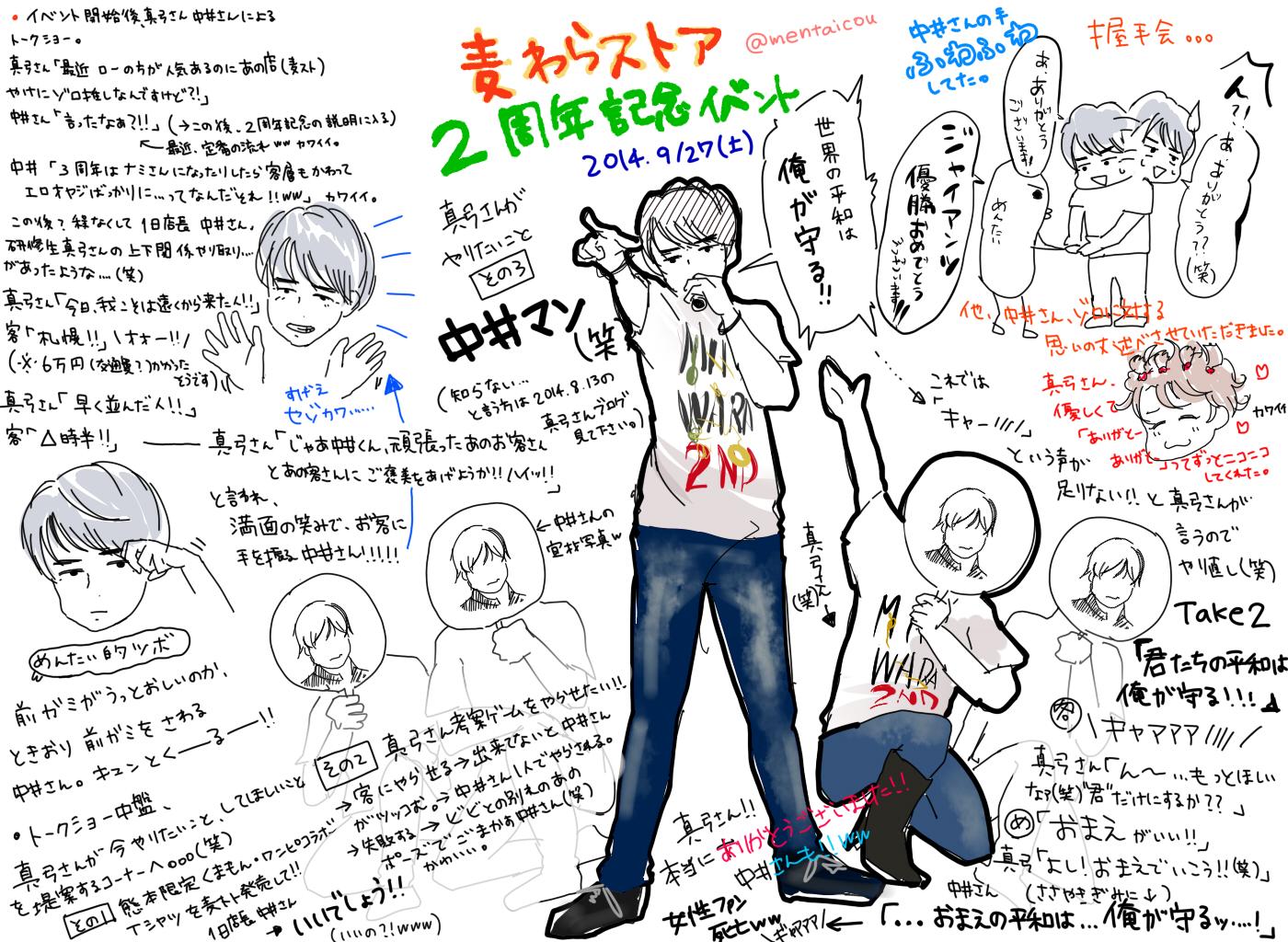 めんたい公 麦わらストア ２周年記念イベント 中井和哉さんレポまとめ めんたい目線 真弓さん中井 さん麦ストスタッフさんパルコさん本当に神イベント有難う御座いました Http T Co 4cu0pphngr Twitter