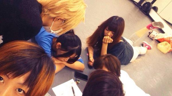 burapuro's tweet photo. 本日は全員でオール練習です（＾ω＾） http://t.co/Z5FCmaQL7v