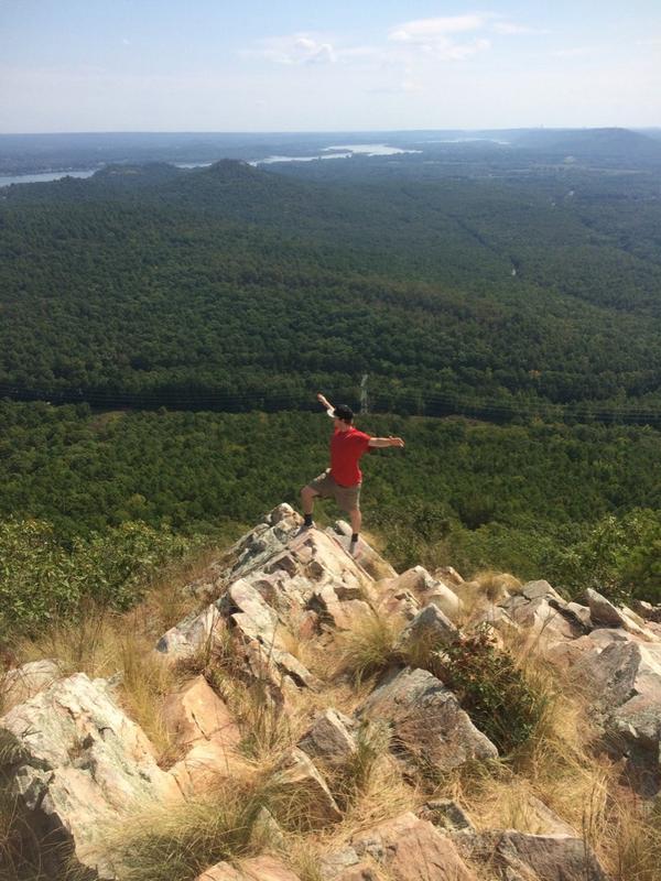 SirWillson's tweet photo. Suck it pinnacle mountain you just got owned #climb #arkansas @olivarup http://t.co/sDc6K4N9XX