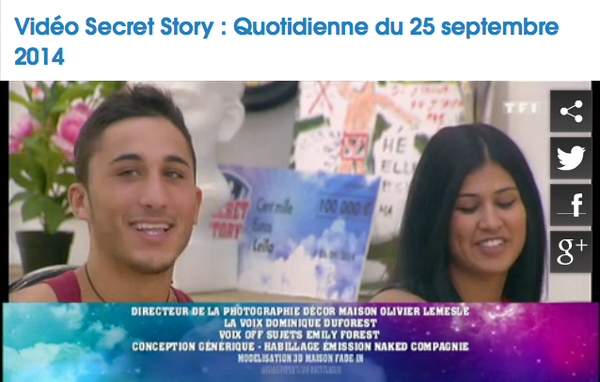 BertrandGTv's tweet photo. Bizarre sur cette capture de la quot' du 25/09 on a vu Le chèque de 100 000 euros! (notez l'ordre: Leila) #SS8FINALE http://t.co/8mmcK4rR4c