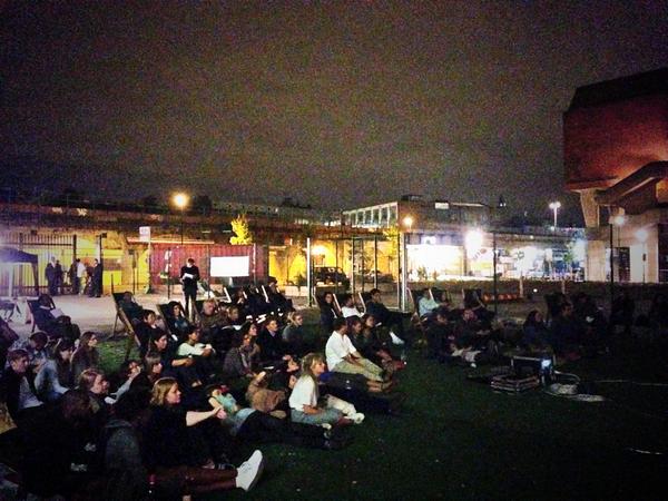 GrowBrixton's tweet photo. Fantastic turnout for the @StillMovingFilm FREE festival tonight in our yard @BrixtonBrewery are here w/delish beers! http://t.co/CU8wOyLEjB