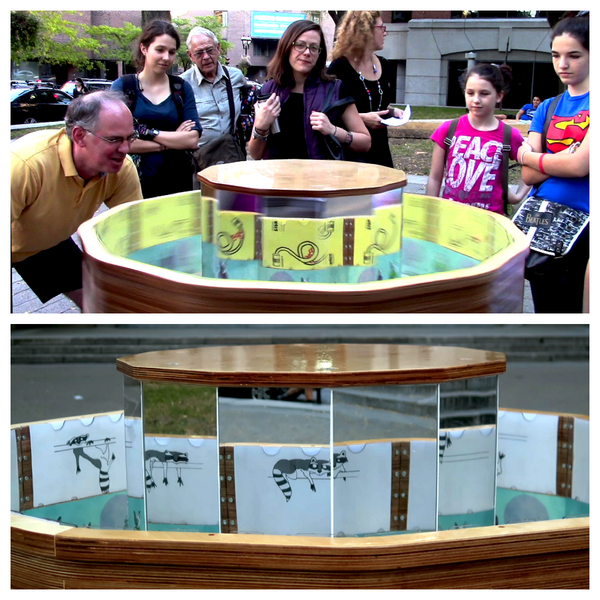 On fait des animations avec les @gifoscopes à la Place Pasteur de l'UQAM! #jdc2014 #ridm14 #lacamaraderie #dixaucarre