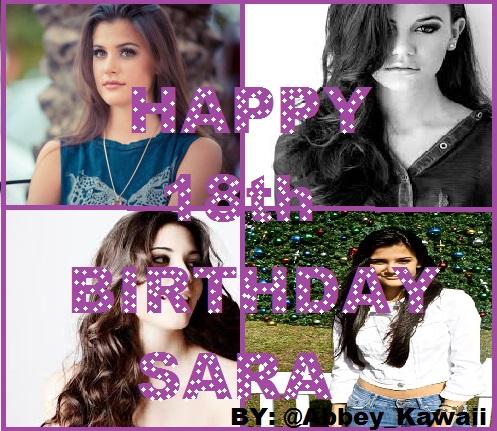 abbey_kawaii's tweet photo. Happy 18th Birthday @SaraAlinaMusic !!! From Brazil!! http://t.co/aceIOrij7X