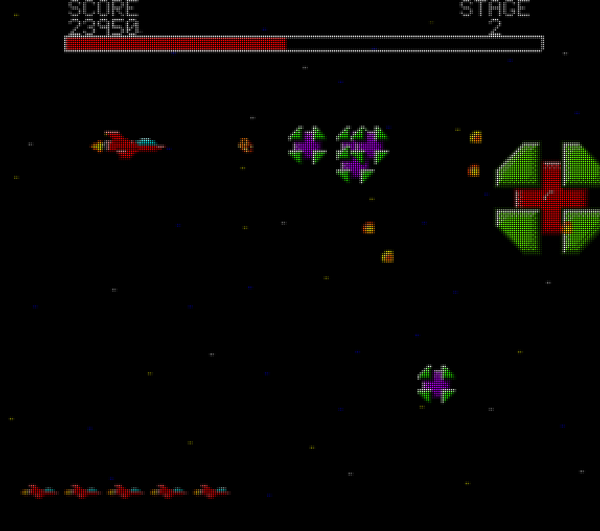 BoddickerGames's tweet photo. Second boss of Lame Invaders, along with a new Pixel filter that player can choose instead of scanlines. http://t.co/6HOjr1WNW2