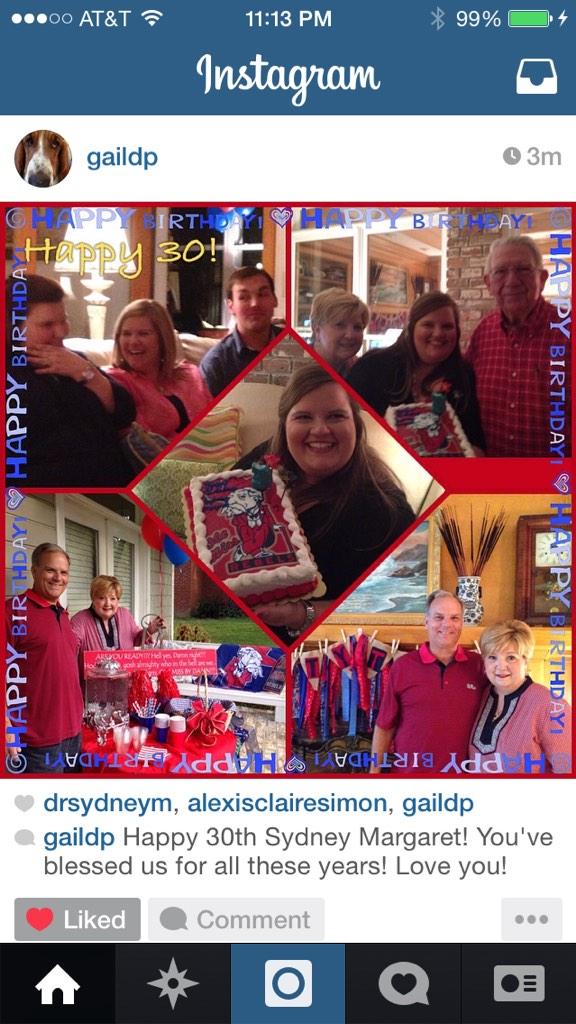 divadijp's tweet photo. Happy 30th to Dr. Sydney Margaret Holbert!! Love you! http://t.co/S6cfV3t5YS