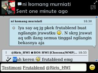 Testimoni Frutablend, jerawat ilang (y)