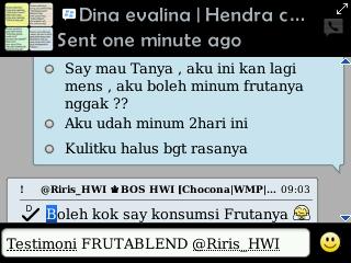 Ajib testi Frutablend bru 2hri udh halus kulitnya (y)