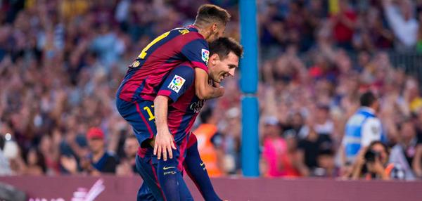 FCBarcelona's tweet photo. Who was the most decisive player in the game? RT = @Neymarjr / Fav = #Messi http://t.co/xGclMnB3xD