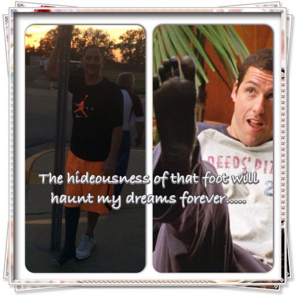 Critchelow23's tweet photo. Me & Mr. Deeds #SameFoot http://t.co/YltVkZmaZx