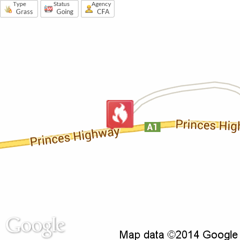 Firewatch_VIC11's tweet photo. #Waygara. Grass, going. Timeline: http://t.co/WEheJNz2OV #vicfires http://t.co/kUTPATkrGc