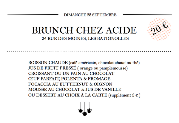 Menu du brunch de ce dimanche 28 septembre! #patisserie #paris #brunch #acidemacaron #jonathanblot