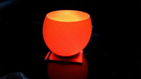 Beeswax bowl with a T-light inside, doesn't melt,  beautiful forever #glowb #beeswaxcandle #shoplocal