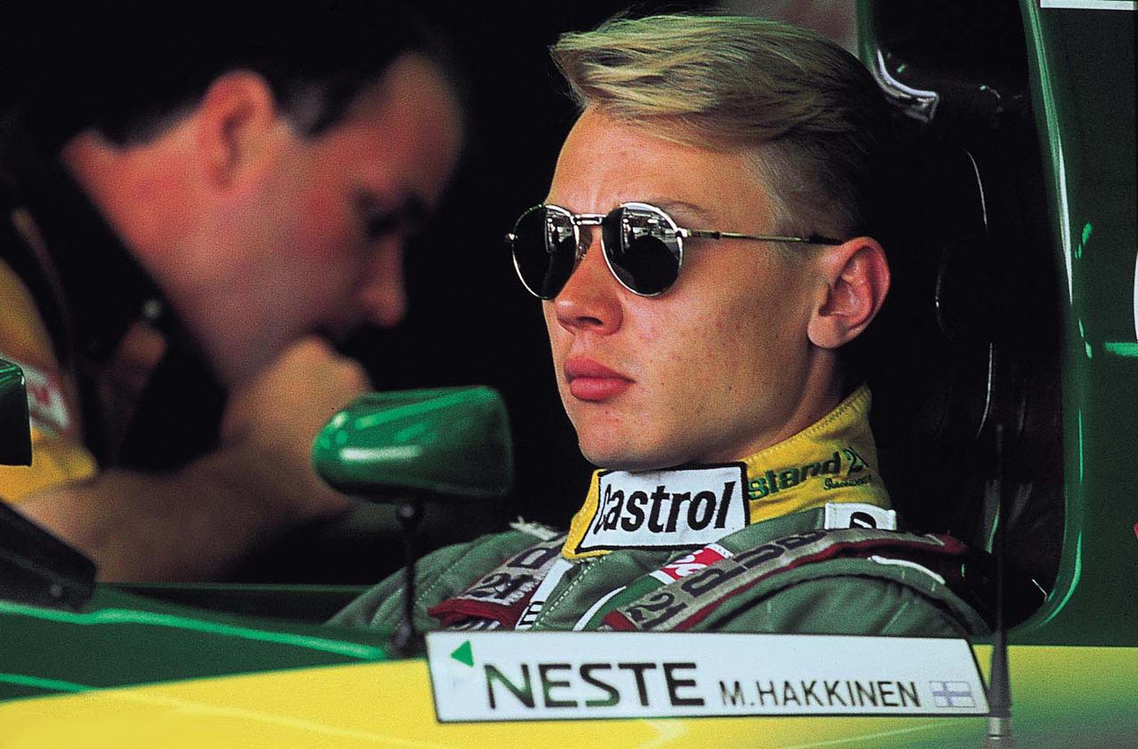 Happy 46th Birthday to ex world champ Mika Hakkinen.  Pictured here being too cool for school! 