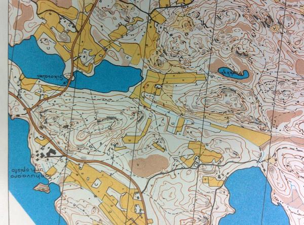 Vuoden 1975 näkymä kisamaastosta #suunnistus