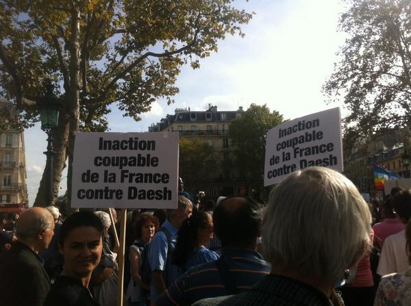 "Inaction coupable de la France contre Daech" #NotInMyName