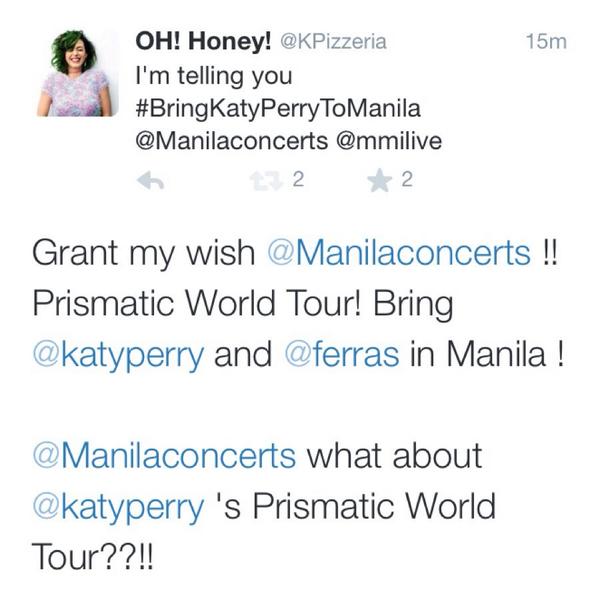 ezbreezyfreezy's tweet photo. @Manilaconcerts 👀 it several times already... I hope they'll announce the PWT soon.. #BringKatyPerryToManila http://t.co/Mfc1Qp6sAb