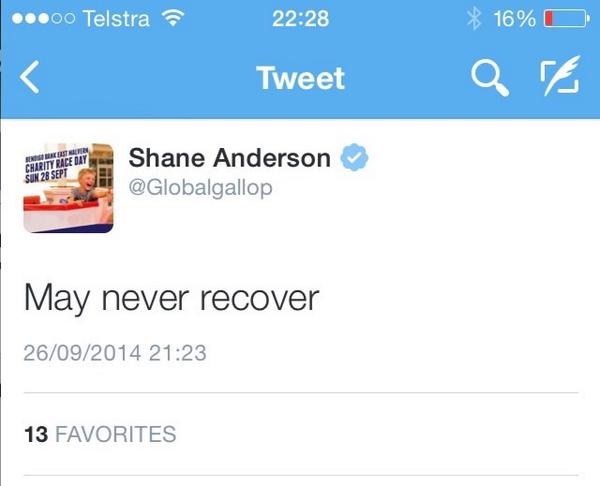 IrwinSFletcher's tweet image. @rtralphy Buying (&amp;amp; selling) @Globalgallop's performance on Friday night. Shakespeare-like, compelling #tragi-comedy