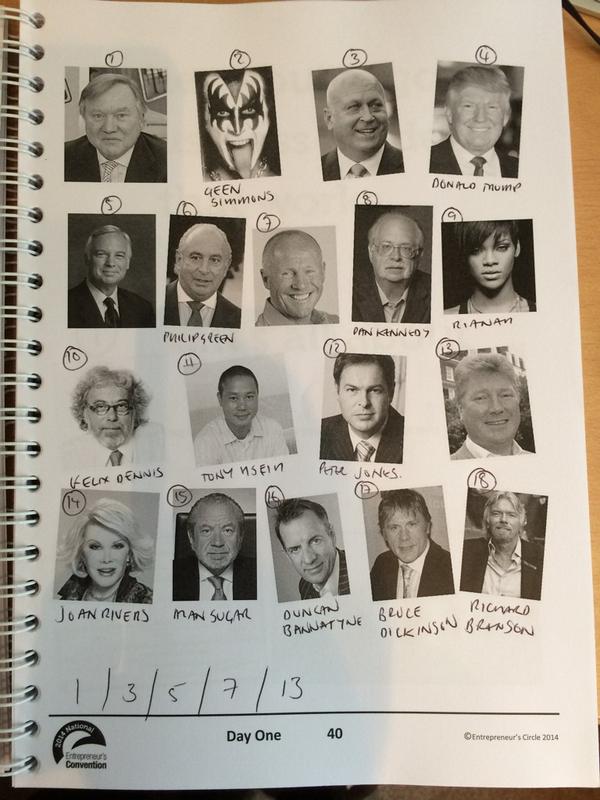 neilhumphreyDT's tweet image. Do you know your millionaires? Any idea who no3 and no13 are on this list? #ENCO2014