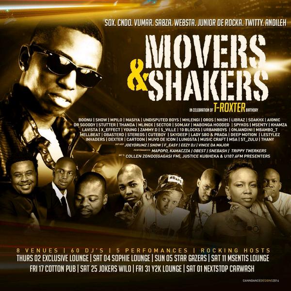 Iam_Roxter's tweet photo. Dankie 4 da Love my party ppl #Movers_and_Shakers_Feast @SimthoDladla @JoeyDrumzSA @_Snowiie @VinceDaMajor @C_Live http://t.co/9cDlAfJt9O