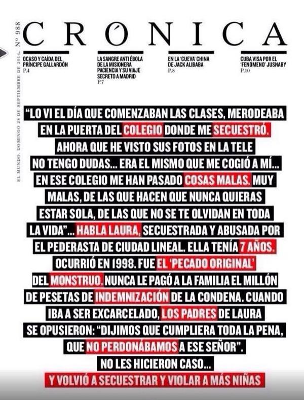Domingortiz's tweet photo. Portada de @Cronica_ElMundo . Pone los pelos de punta y aumenta la irritación ante la basura de Ciudad Lineal. http://t.co/Iy6ts7ZgPv