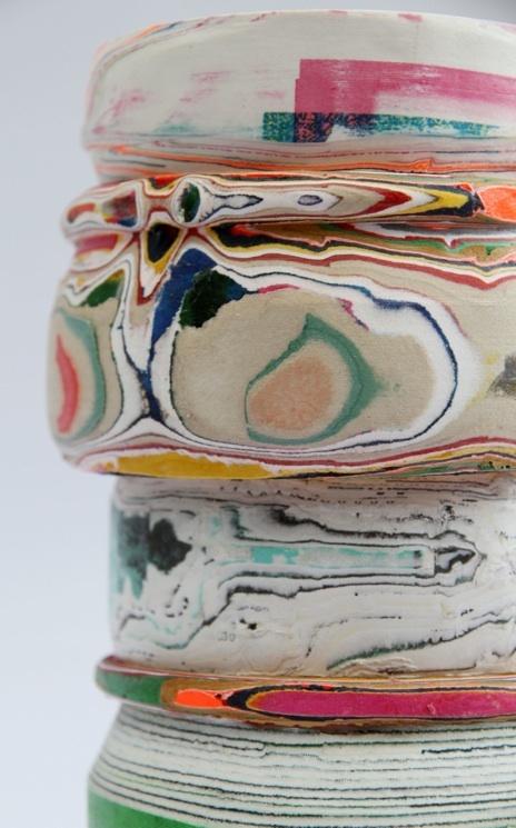 CraftsCouncilUK's tweet photo. The Pin of the Week is this colourful hand-turned paper vessel by Pia Wüstenberg http://t.co/ocdmP3AjDX