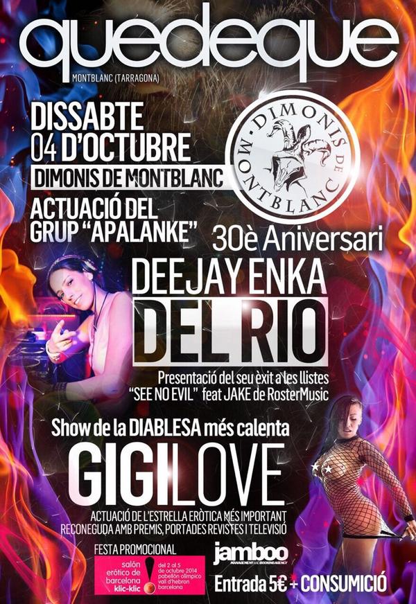 4 octubre tots a <a href="/salaquedeque/">Sala quedeque</a> ,apalanke,<a href="/deejayenka/">Deejay Enka</a> i l'espectacular <a href="/GigiLoveX/">⭐️LADY LOVE⭐️</a> !!! Us esperem a tots!!!@JambooTV