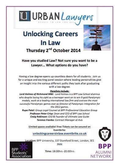 Urban_Lawyers's tweet image. Join us &amp;amp; @BPPLawSchool on 2/10 &amp;amp; learn how to #Unlock the #Potential of your #Law degree. unlockingcareersinlaw.eventbrite.co.uk
RT!