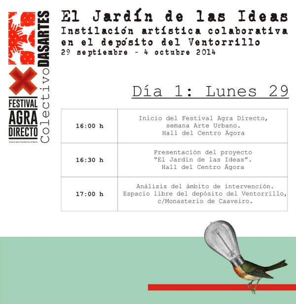 ColectDASARTES's tweet photo. Mañana arrancamos nuestro proyecto "El Jardín de las Ideas", estáis todos invitados! http://t.co/7CZHt6JWMC http://t.co/k1JhjI9ZMH