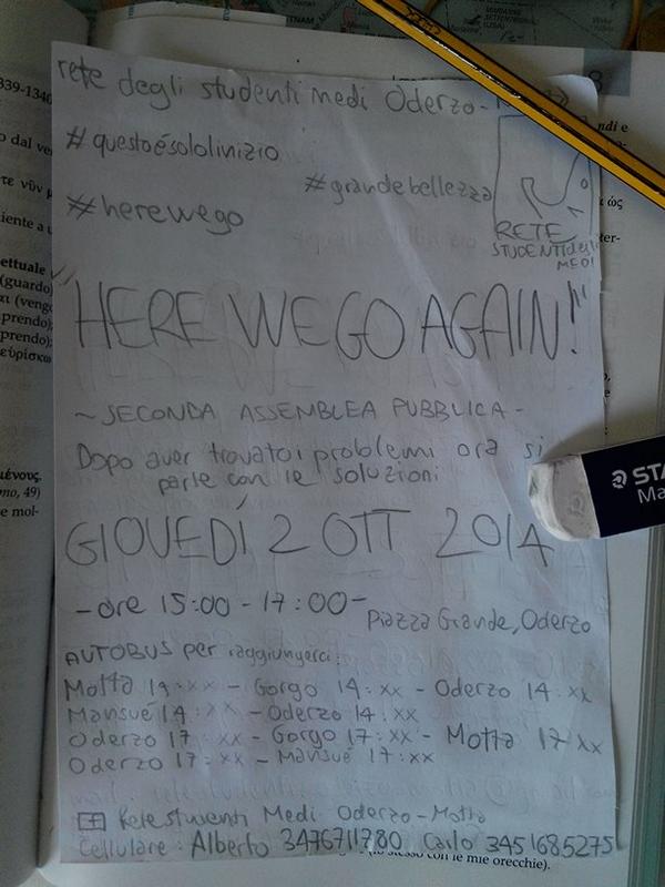 Preparando i nuovi volantini per la prossima assemblea! 
#Herewego #questoésololinizio