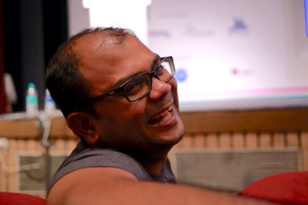 shrienk's tweet photo. @kushaldas at #pyconindia #pyconindia2014 http://t.co/nLZSMFeedE