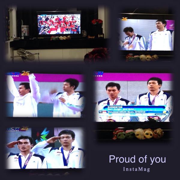 Bangga bgt sama suamiiku sayang..makasihh badminton lovers atas dukungannya semua 😘😘 @ahsanbad09