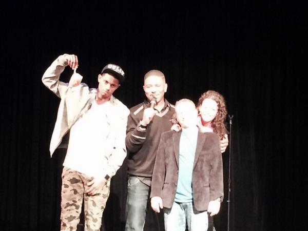 districtcomedy's tweet photo. Big thanks to @BroadyTheJoker @nuggetwoman @fivefootlife @IamAlexxStarr great job last night @BlackRockCenter http://t.co/hiDPAo7Dzd