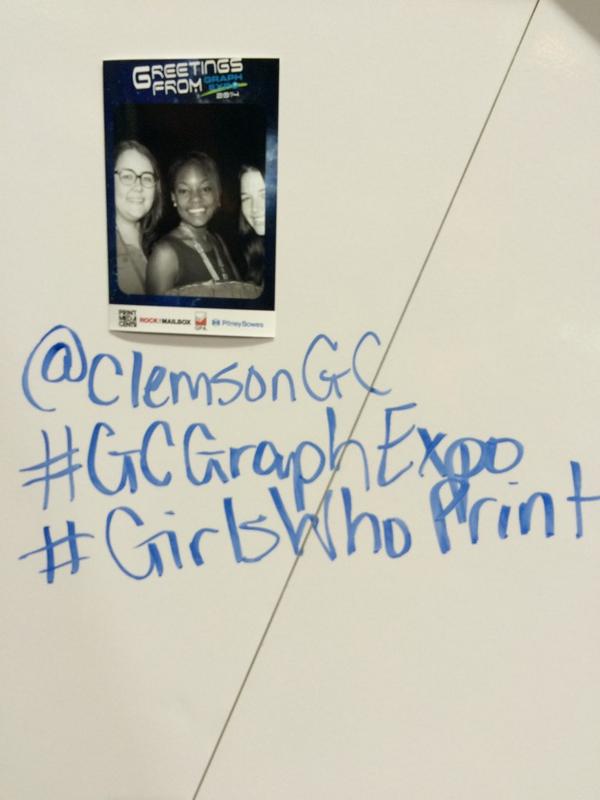 _eightzerothree's tweet image. Here at GraphExpo 2014! With @ClemsonGC #gcgraphexpo #girlswhoprint thanks Print Media Center!!!