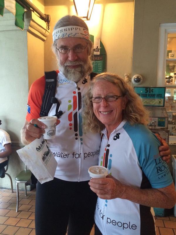 waterforpeople's tweet photo. After 10 weeks in a kayak, Gary &amp; Linda have joined us at #WEFTEC14! @MichiganWEA #RowForWater http://t.co/0hF0AwI0Bn