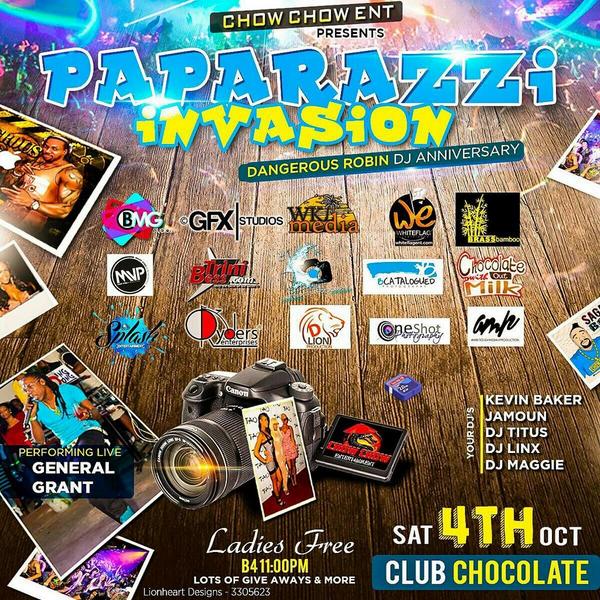 dangerousrobin's tweet photo. This Saturday 4th Oct paparazzi invasion @ club chocolate.....D dance gwan good. http://t.co/n7v1VzFrlg