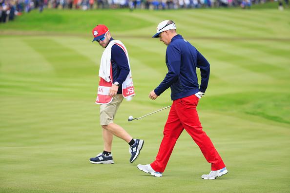 PGATOUR's tweet image. Two American wins: Kuchar and Mickelson. But after having a 4 up lead, Mahan just halved with Rose. Half point to go.