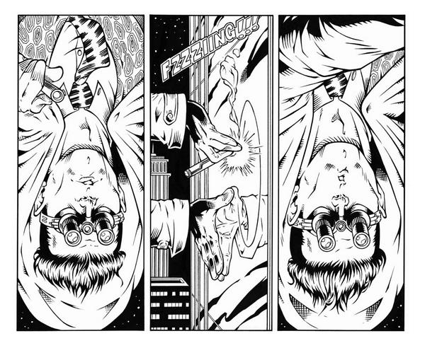 augustuscomics's tweet image. 3 Black Wraith panels from the upcoming #herocode issue #4. Script by @jamiegambell; artwork by yours truly. Enjoy!