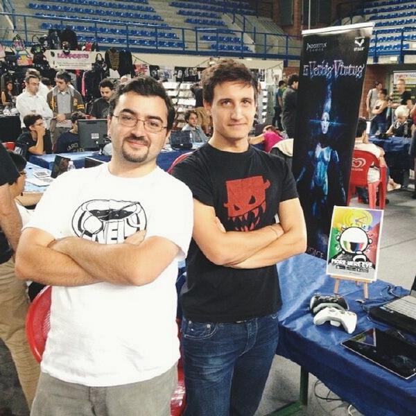 STUDIOEVIL's tweet photo. Il nostro @KamekJay con Michele di @LonelyCrewGames al @MantovaGPark http://t.co/fYmRApYFVZ #indiedev #morehereeye http://t.co/g5HlGLe6Xw