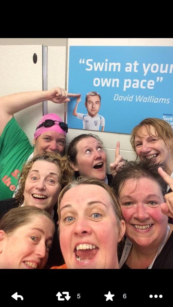 JamboDove's tweet photo. Don't think @davidwalliams knew he high 5'd me and @Singinthecity today at the Glasgow #SwimBritain http://t.co/luPFuS3fnN