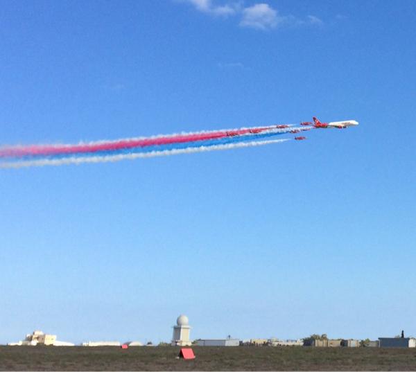 MikeLingPilot's tweet photo. Last #Reds50 display complete! Awesome Full display @MaltaAirshow and a cheeky couple of flypasts with @AirMalta http://t.co/2q1kuXiKH4