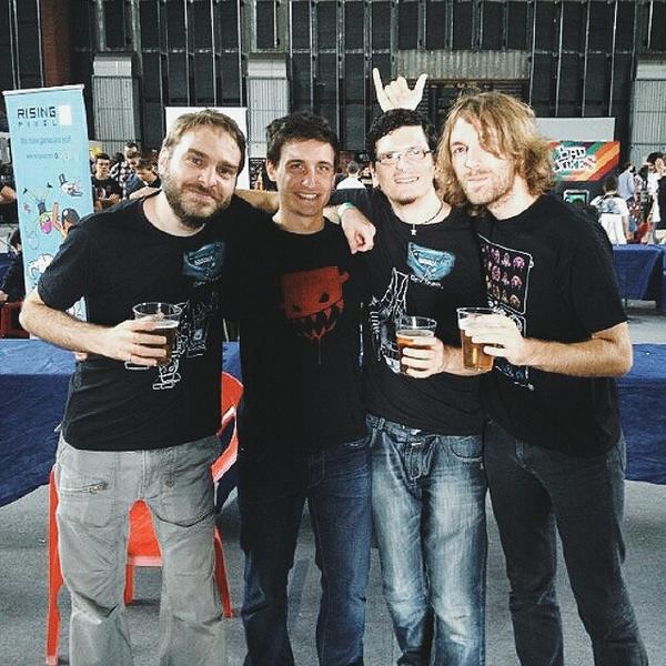 STUDIOEVIL's tweet photo. With the creators of @InSpaceWeBrawl at @MantovaGPark ! http://t.co/0eLoZX4UK3 #gamedev http://t.co/Ye6OZlbufG