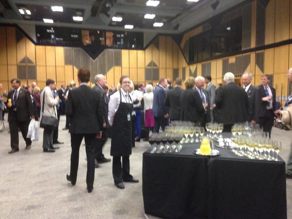 Nara_Hodge's tweet photo. #Gibraltar reception at #ConservativeConference is in full swing. Plenty of wine too. #supportGibraltar #CPC14 http://t.co/GQCz00xZ6W