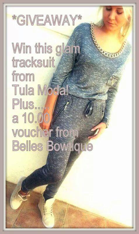 TulaModa's tweet image. Giveaway today only win this tracksuit &amp;amp; 10.00 Footwear  voucher at Belles Bowtique enter on facebook.com/Tulamodafashoon