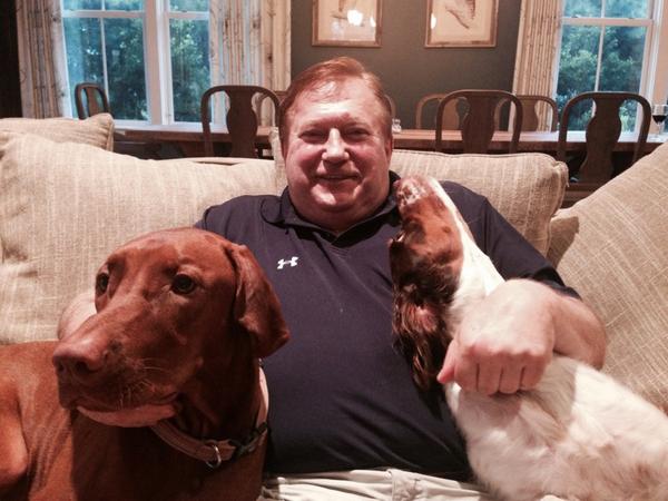 DanaPerino's tweet image. Blowing his cover. Bob with Jasper and Grady (Grasper) in South Carolina.