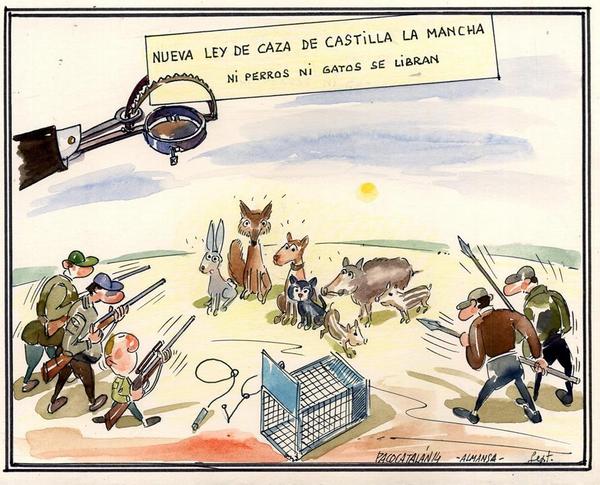 La nueva ley de Caza que propone Cospedal permitirá la caza con lanza pacma.es/n/17574/pacma_… via .<a href="/PartidoPACMA/">PACMA</a>